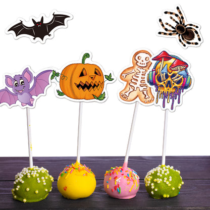 🕸️ Halloween Stickers Cartoon Graffiti Holographic Vinyl Set – 50PCS 🎃👻✨ Kawaii Stickers