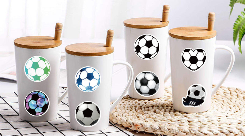 Football Stickers – 50PCS Cartoon Sports Graffiti – Waterproof PVC – Laptop, Water Bottle & Luggage Decor – Kawaii Stickers Kawaii Stickers