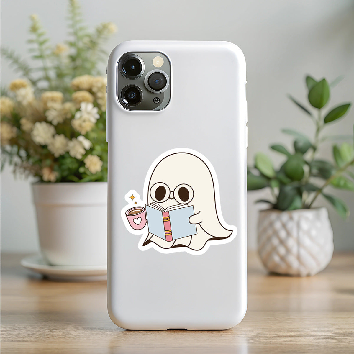 50pcs Halloween Ghost Graffiti Stickers – Waterproof Vinyl Stickers for Phones, Water Bottles, Laptops Kawaii Stickers