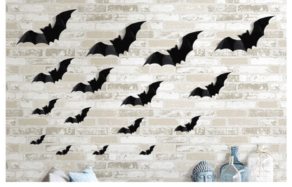 🎃 New 3D Black Bat Halloween Window Stickers – Spooky Wall & Glass Décor Kawaii Stickers