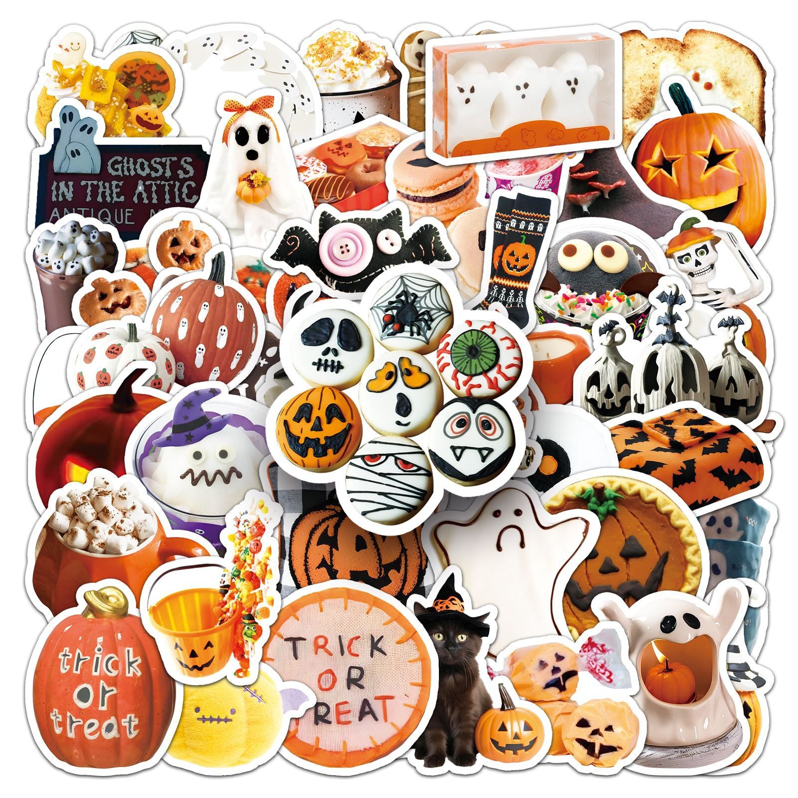 🎃 50Pcs Halloween Waterproof Stickers – Perfect for Phone Cases & Laptops Kawaii Stickers