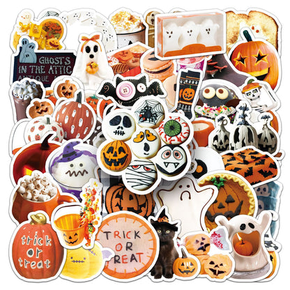 🎃 50Pcs Halloween Waterproof Stickers – Perfect for Phone Cases & Laptops Kawaii Stickers