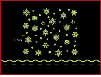 🌟 Christmas Glow-in-the-Dark Snowflake Window Stickers – Kids Room & Dorm Décor 🎅✨ Kawaii Stickers