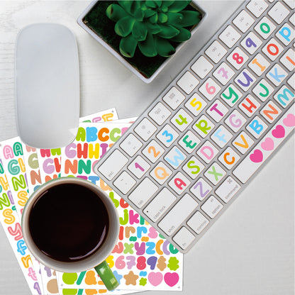 10PCS 0.5 Inch English Alphabet Stickers Small Size Decorative Scrapbook Letter Stickers Waterproof Stickers Kawaii Stickers