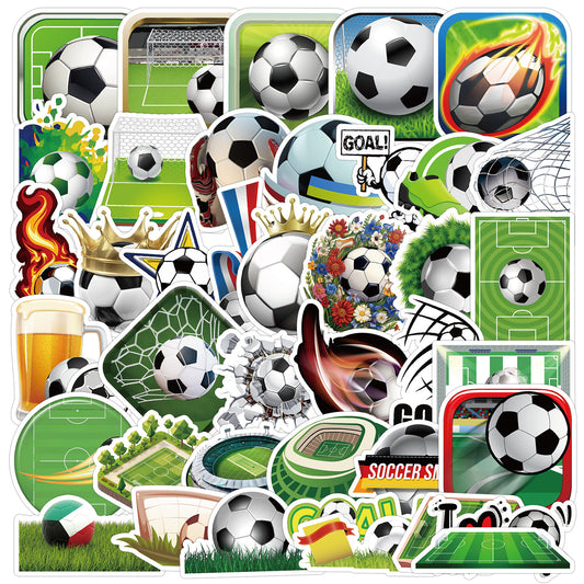 Football Stickers – 50Pcs Sport Designs – High-Definition Waterproof PVC – For Water Bottles, Laptops, Skateboards, Suitcases, Phones – Kawaii Stickers Kawaii Stickers