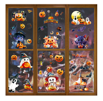 🎃 Halloween Window Stickers – Cute Ghosts & Pumpkins 👻🕸️ Kawaii Stickers