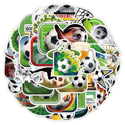 ⚽ 50pcs Creative Football Graffiti Stickers – Fun Sports Vibes Everywhere! 🎉 Kawaii Stickers