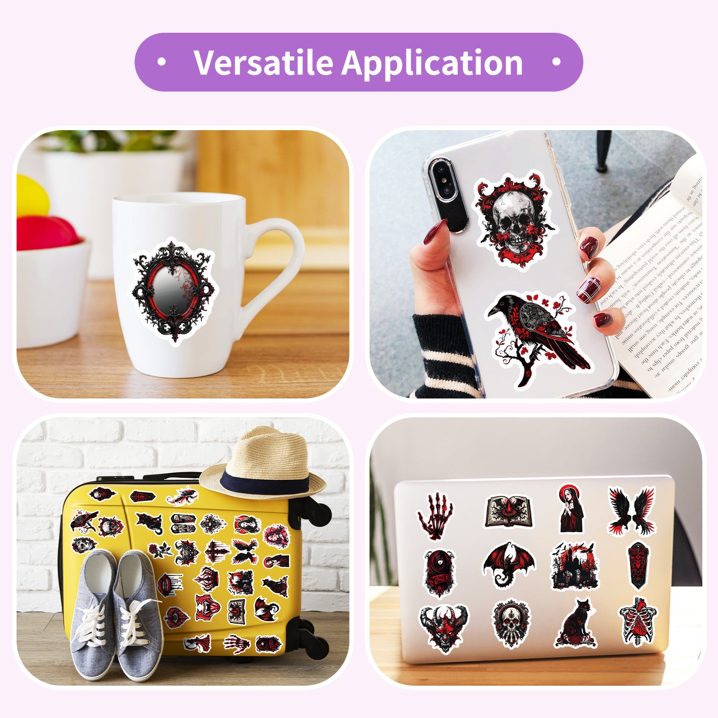 Halloween Stickers | 50pcs Punk Devil Horror Sticker Pack