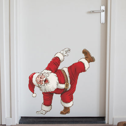 🎅 Funny Santa Christmas Wall Stickers – Self-Adhesive PVC Décor 🎄✨ Kawaii Stickers