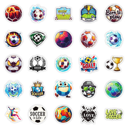 50PCS Football Stickers ⚽ Graffiti Sport Pack – Waterproof & Cool Kawaii Stickers