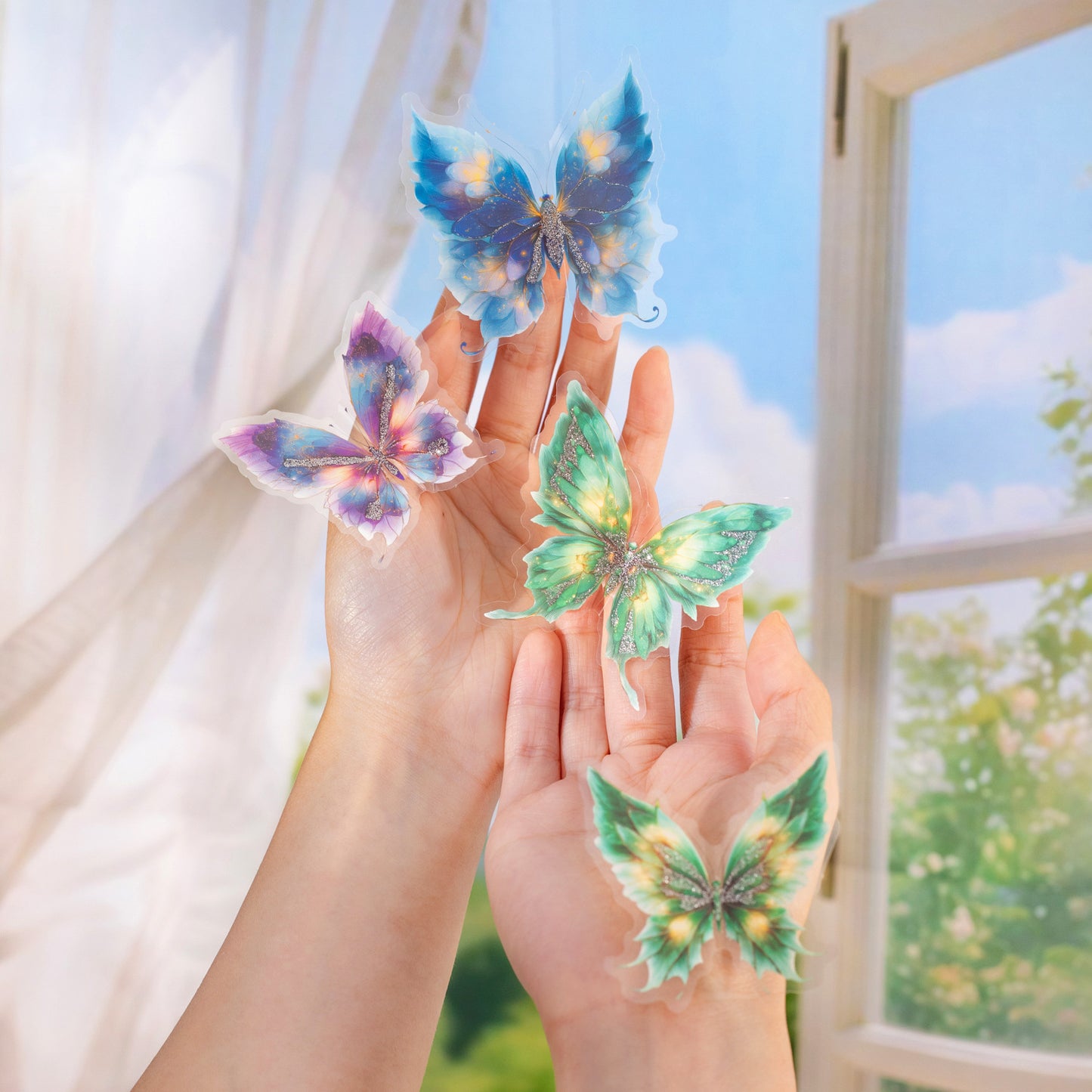 20pcs Butterfly stickers – Scrapbook & Craft Decoration – Kawaii Stickers Kawaii Stickers