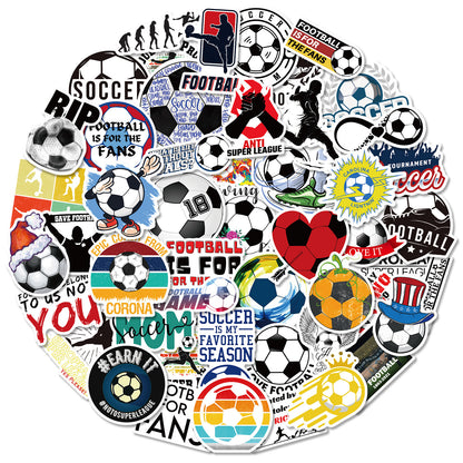 ⚽ 50PCS Football Stickers Pack – Cool Laptop, Water Bottle & Travel Decals 2025 Kawaii Stickers