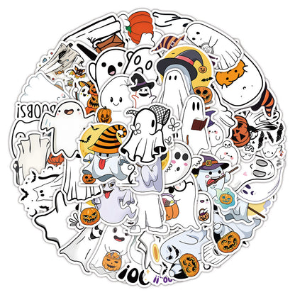 Halloween Stickers for Kids Fun Ghost Designs(50pcs)