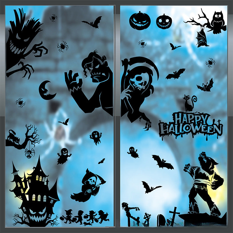 Spooktacular Halloween Window Stickers – Double-Sided Static Cling Décor for Glass Doors & Windows 👻🕷️ Kawaii Stickers