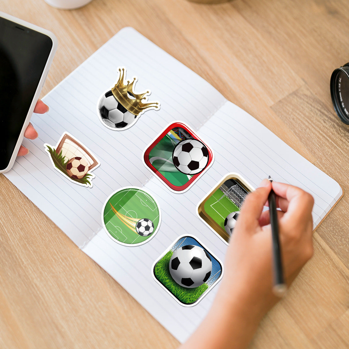 ⚽ 50pcs Creative Football Graffiti Stickers – Fun Sports Vibes Everywhere! 🎉 Kawaii Stickers