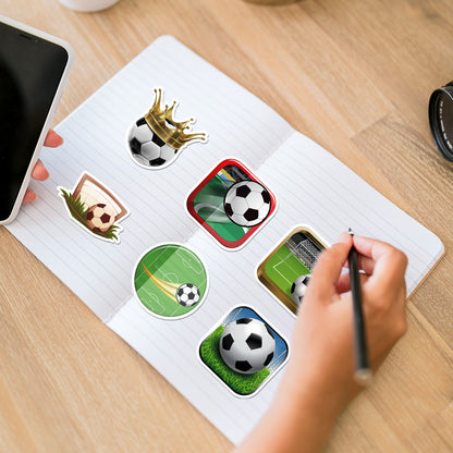 ⚽ 50pcs Creative Football Graffiti Stickers – Fun Sports Vibes Everywhere! 🎉 Kawaii Stickers