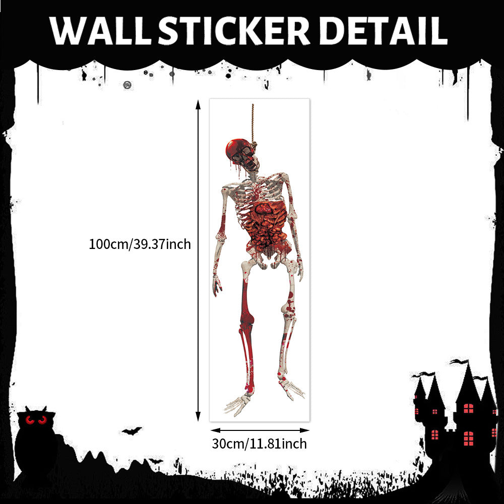 🎃 Halloween Stickers Ghost Witch Silhouette Party PVC Self-Adhesive Wall Decals 👻 Ghost Stickers G*1set Kawaii Stickers