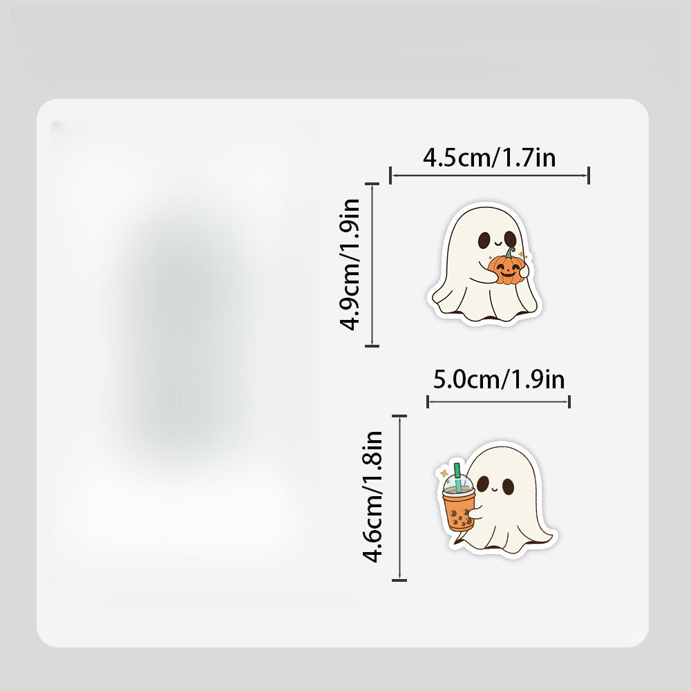 Halloween Stickers 50pcs Funny Ghosts for DIY  Decor