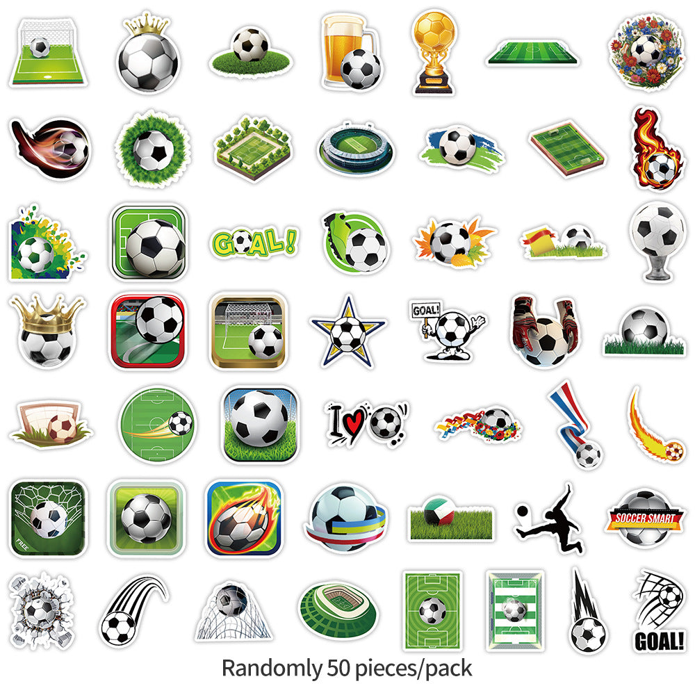 ⚽ 50pcs Creative Football Graffiti Stickers – Fun Sports Vibes Everywhere! 🎉 TO50-0896 Kawaii Stickers