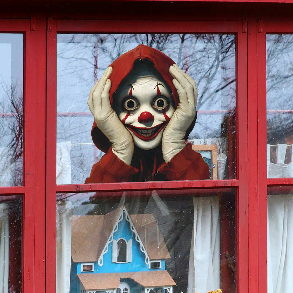 🎃 Halloween Creepy Ghost Face Window Stickers 👻🪟✨ Kawaii Stickers