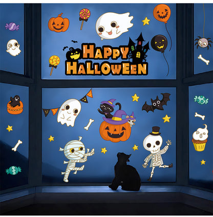 Halloween Stickers – Cute  Scary Static Window Decals 🎃