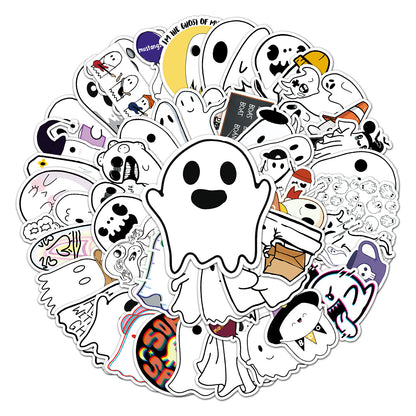 Halloween Stickers – Cute Ghost Decals for Laptops Bottles