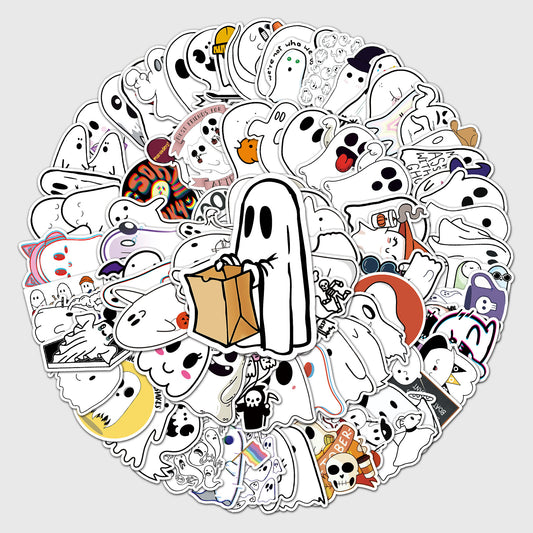 Halloween Stickers Adorable Ghost  for laptops skateboards  bottles