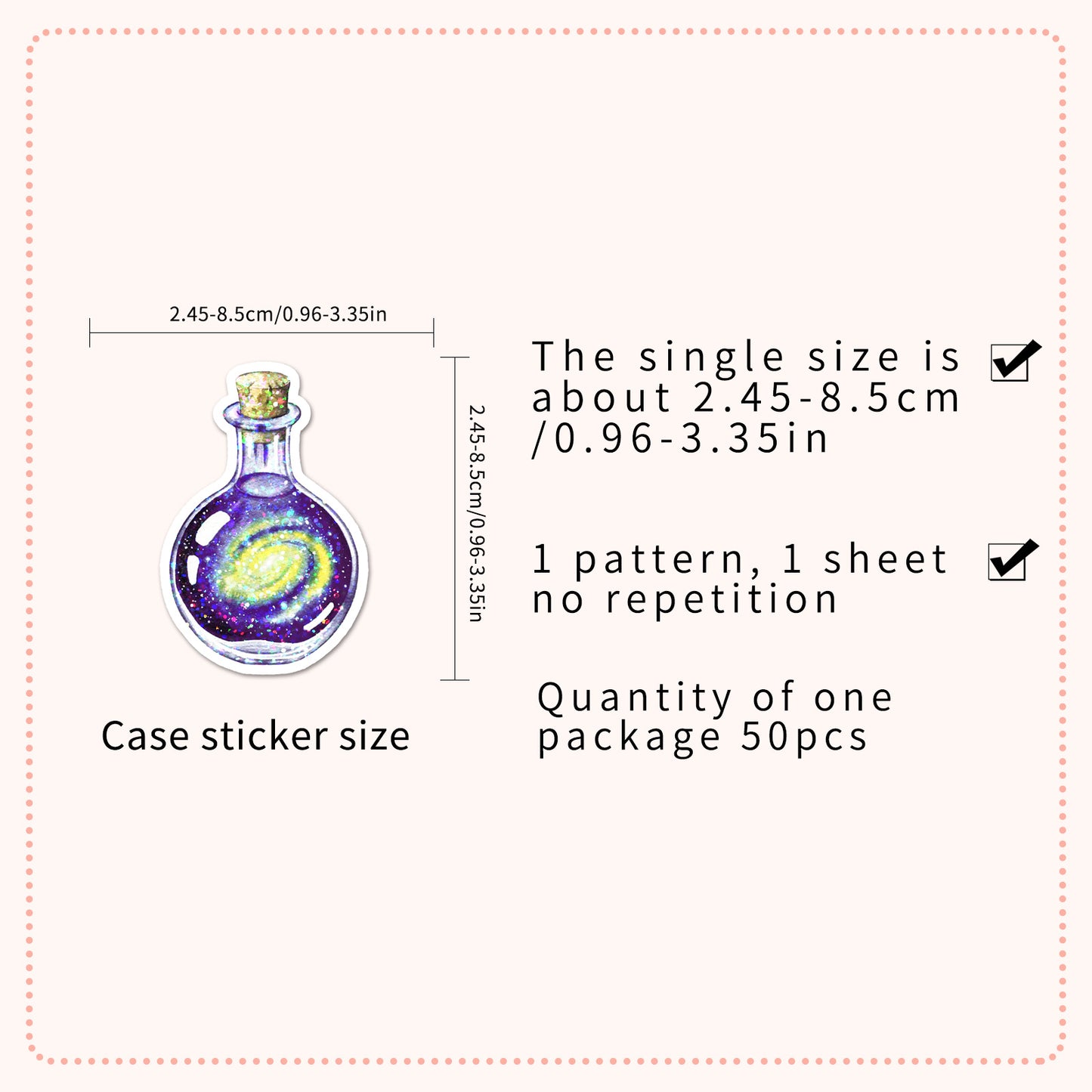 ✨ 50 pcs Holographic Stickers Halloween Witch Stickers – Magic Laser PVC Waterproof Set ✨🎃🧙‍♀️ Kawaii Stickers