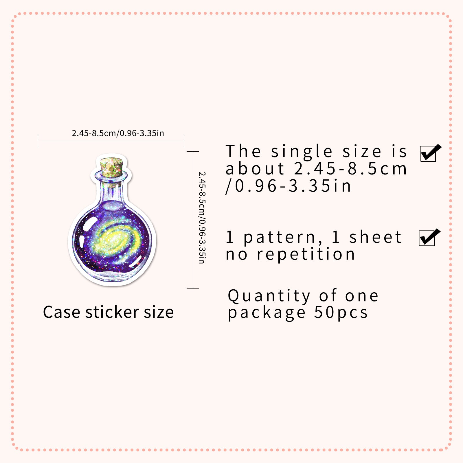 ✨ 50 pcs Holographic Stickers Halloween Witch Stickers – Magic Laser PVC Waterproof Set ✨🎃🧙‍♀️ Kawaii Stickers