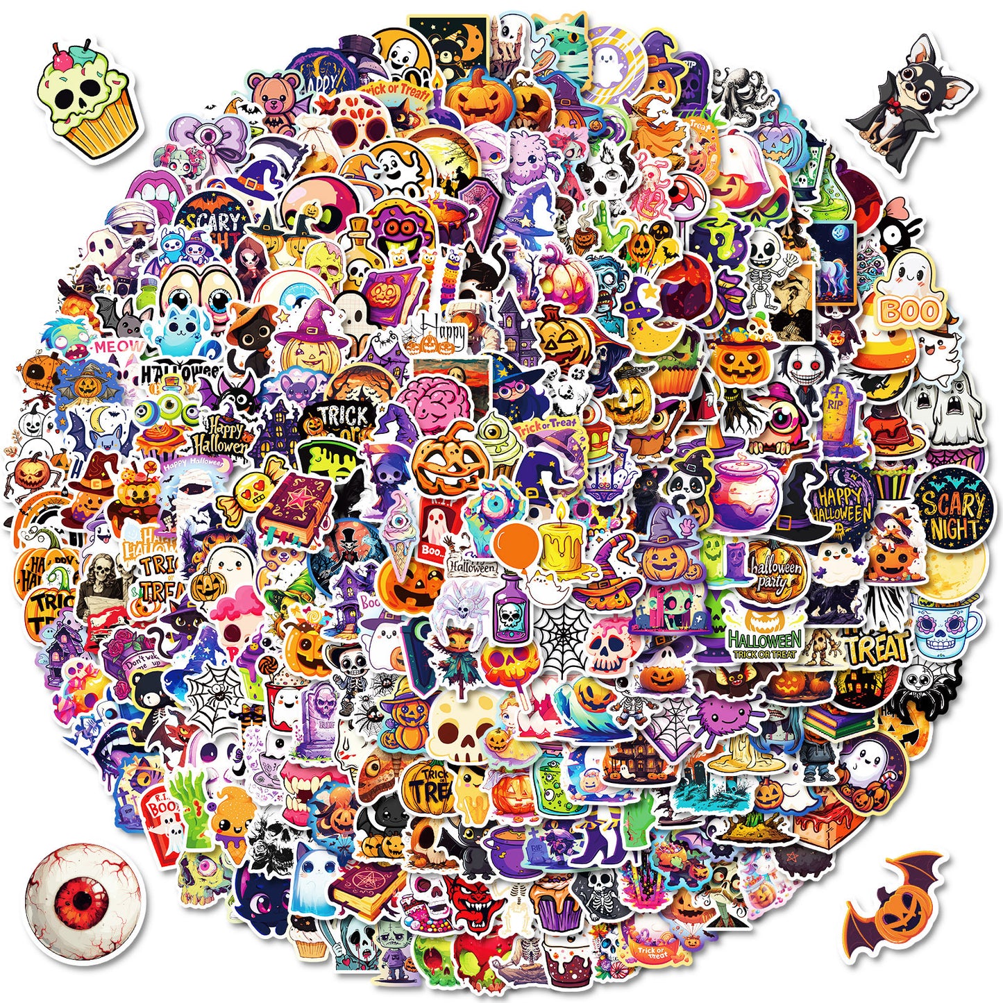 Halloween Stickers – 300PCS Spooky Reaper Pumpkin Sticker Pack