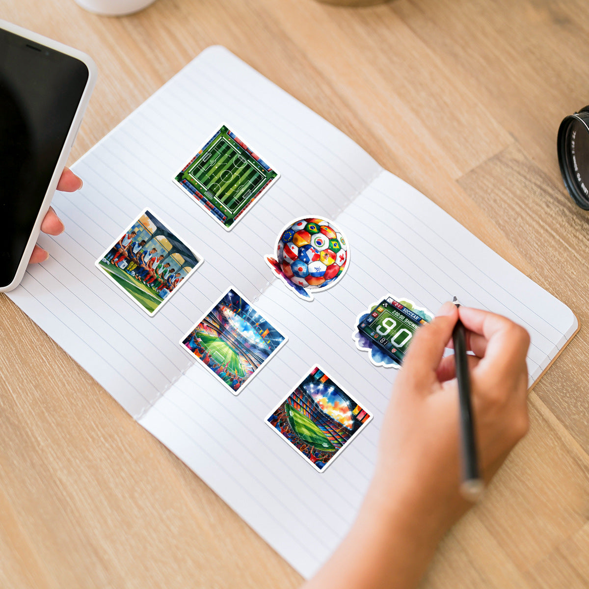 ⚽ 50PCS Football Stickers Pack – Cool Graffiti Laptop, Water Bottle & Phone Decals 2025 ✨ Kawaii Stickers