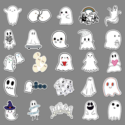 Halloween Stickers  Cute Ghost Graffiti Halloween Sticker Pack (50pcs)