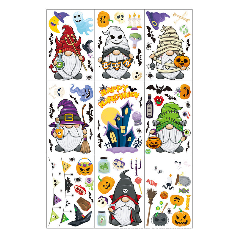 Spooktacular Halloween Window Stickers – Double-Sided Static Cling Décor for Glass Doors & Windows 👻🕷️ Kawaii Stickers