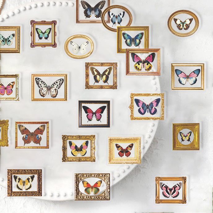 52pcs Vintage Butterfly Stickers Pack – Waterproof for Journal, Laptop & Guitar – Kawaii Stickers Kawaii Stickers