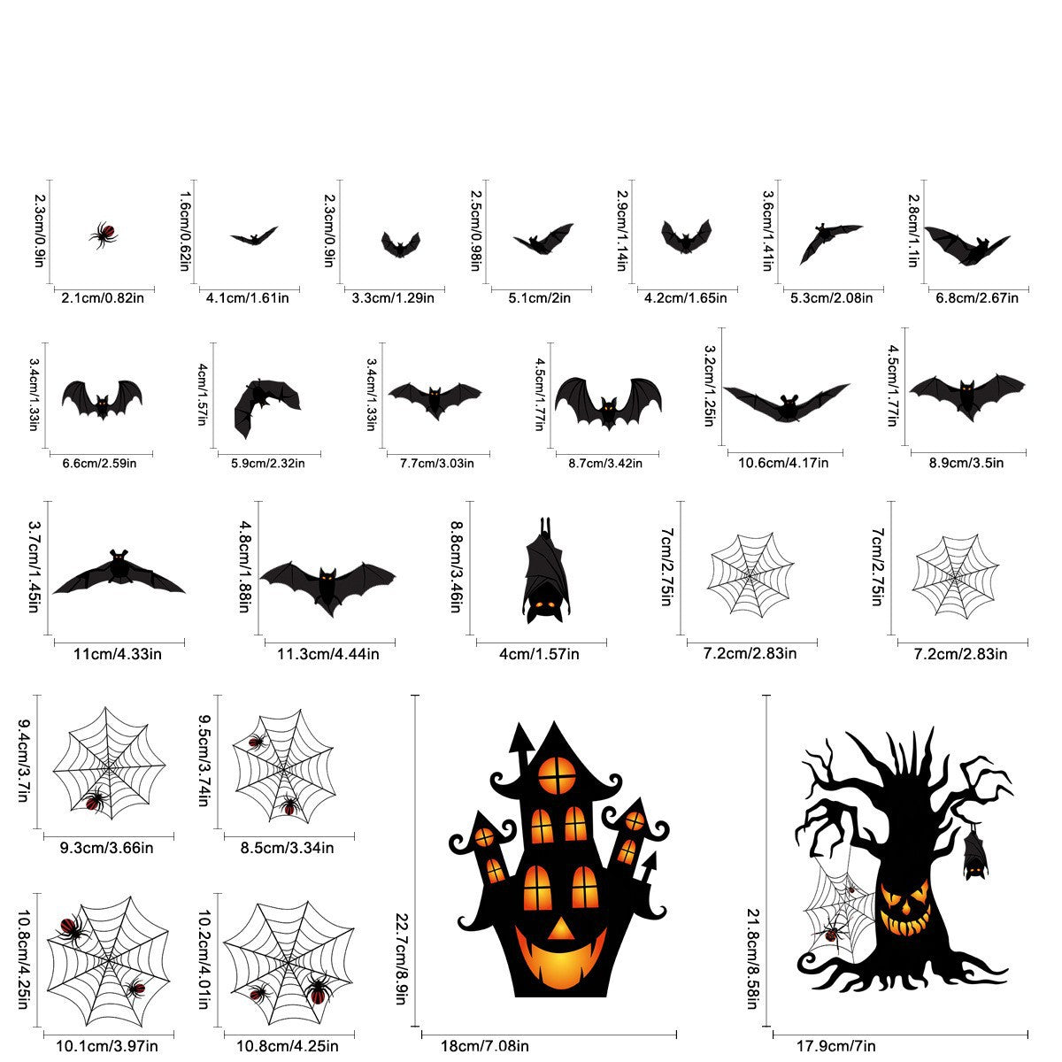 🎃 Spooky Halloween Window Stickers – Ghost, Pumpkin & Spider Party Decor 👻🕷️ Kawaii Stickers