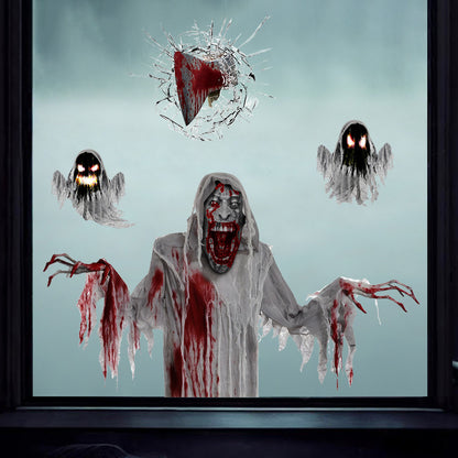 🎃 Halloween Zombie Static Window Stickers – Scary Party Decorations Kawaii Stickers