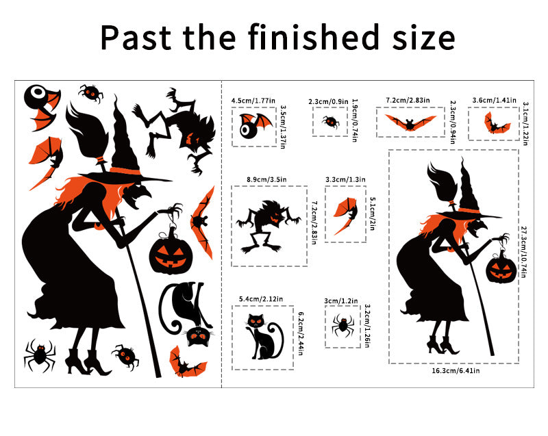 Spooktacular Halloween Window Stickers – Double-Sided Static Cling Décor for Glass Doors & Windows 👻🕷️ Kawaii Stickers