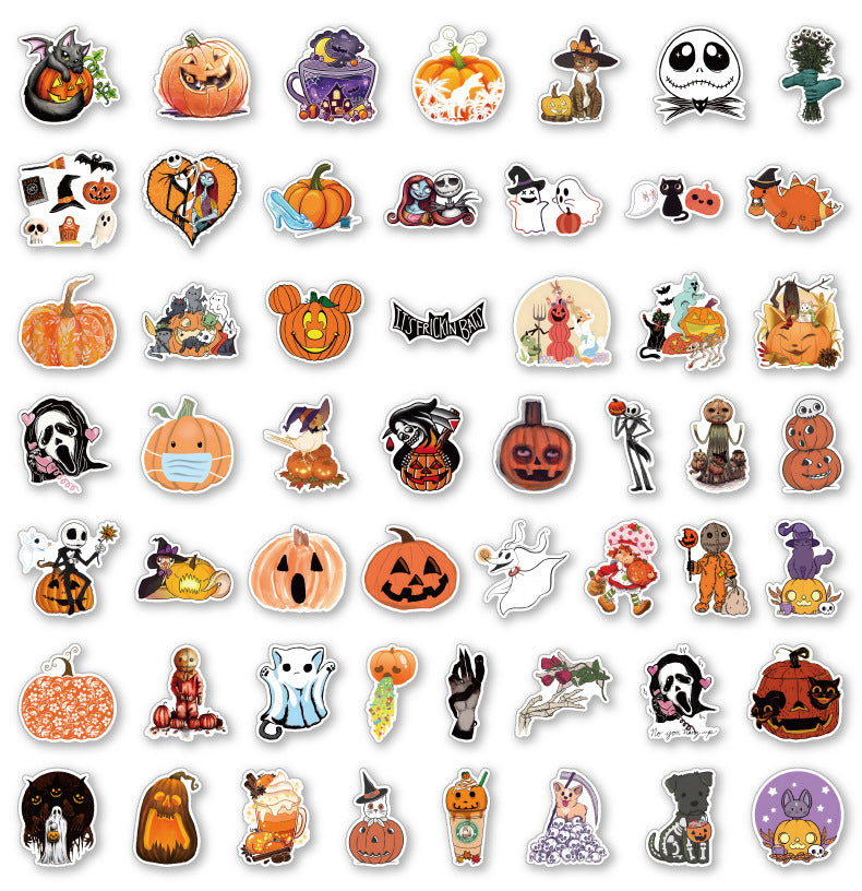 Halloween Stickers Pack 50pcs Ghost Horror Decals