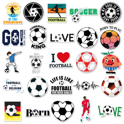 Football Stickers – 50Pcs Sport Designs – High-Definition Waterproof PVC – For Water Bottles, Laptops, Skateboards, Suitcases, Phones – Kawaii Stickers Kawaii Stickers