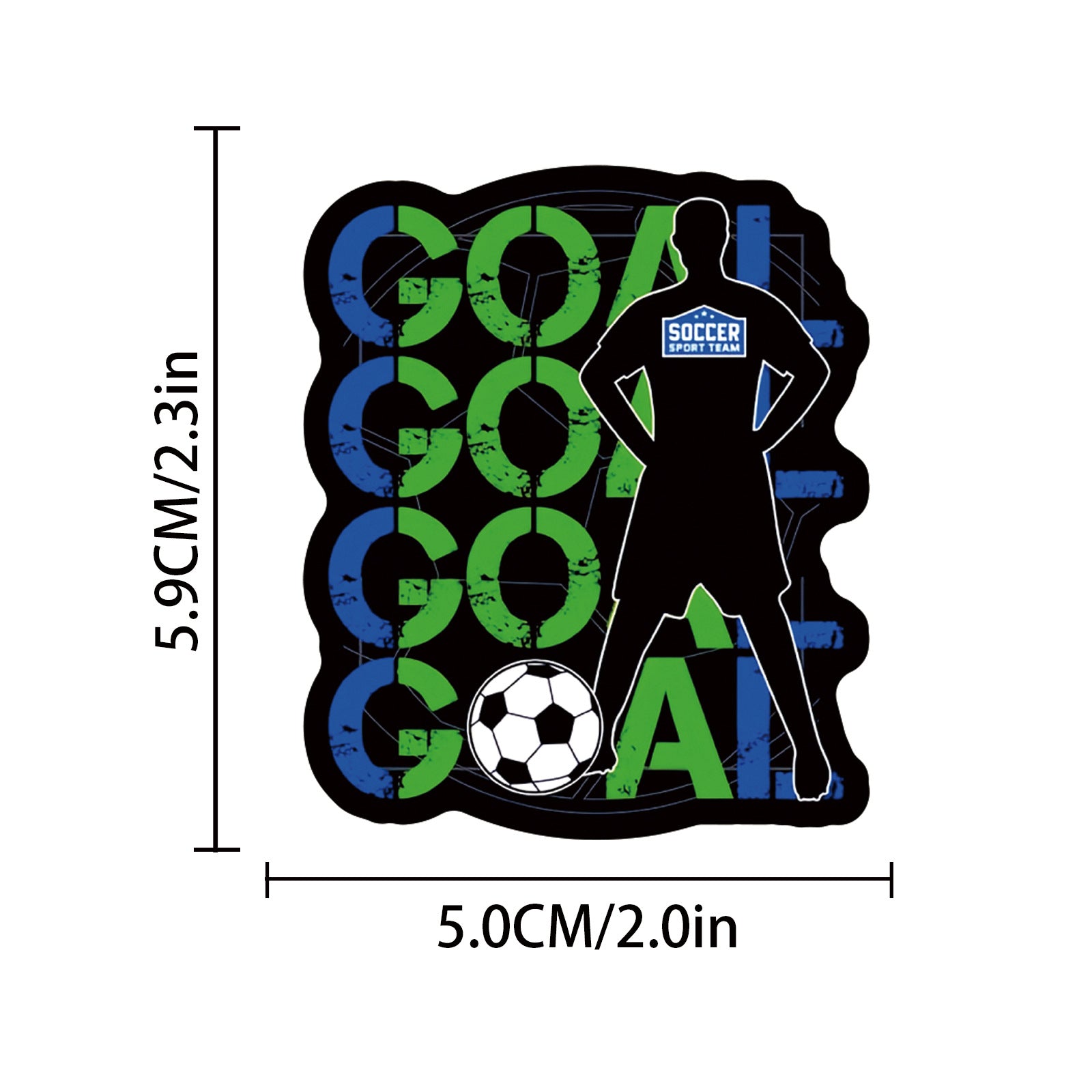 Football Stickers – 50Pcs Sport Designs – High-Definition Waterproof PVC – For Water Bottles, Laptops, Skateboards, Suitcases, Phones – Kawaii Stickers Kawaii Stickers