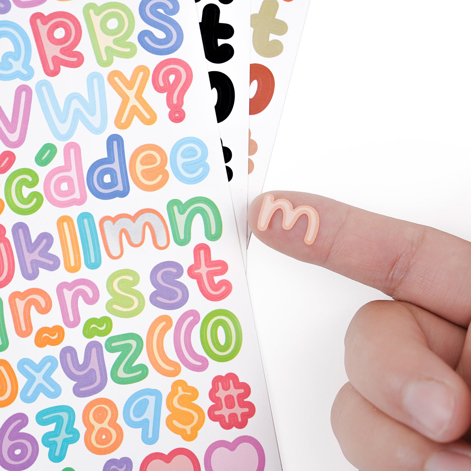 10PCS 0.5 Inch English Alphabet Stickers Small Size Decorative Scrapbook Letter Stickers Waterproof Stickers Kawaii Stickers