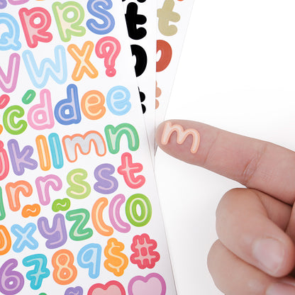 10PCS 0.5 Inch English Alphabet Stickers Small Size Decorative Scrapbook Letter Stickers Waterproof Stickers Kawaii Stickers