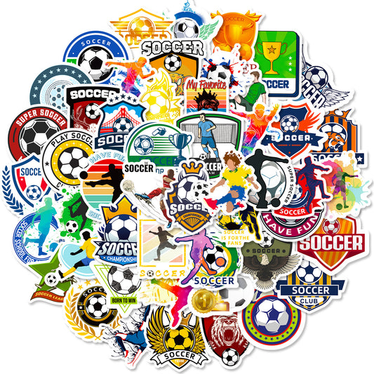 Football Stickers World Cup Series 50PCS – Premium Waterproof Decor🏆 Kawaii Stickers