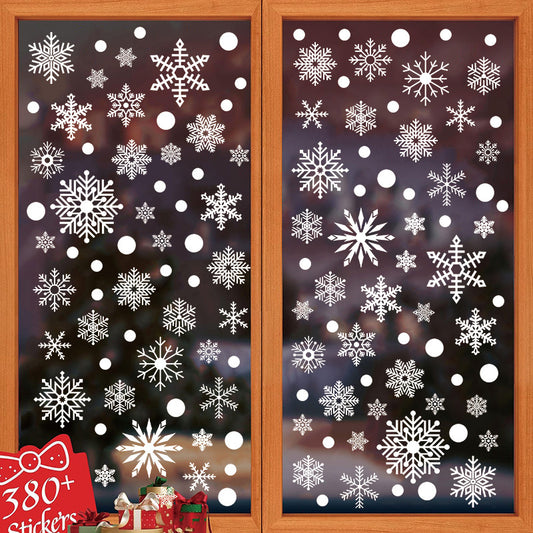 🎄 White Snowflake Window Stickers – Christmas Glass Decals for Festive Holiday Decor 🎄 Kawaii Stickers