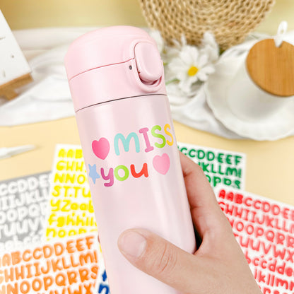 10PCS 0.5 Inch English Alphabet Stickers Small Size Decorative Scrapbook Letter Stickers Waterproof Stickers Kawaii Stickers
