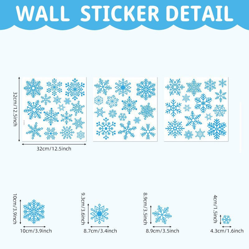 🎄 White Snowflake Window Stickers – Christmas Glass Decals for Festive Holiday Decor 🎄 D*3PCS as Shown in the Figure Kawaii Stickers