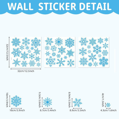 🎄 White Snowflake Window Stickers – Christmas Glass Decals for Festive Holiday Decor 🎄 D*3PCS as Shown in the Figure Kawaii Stickers