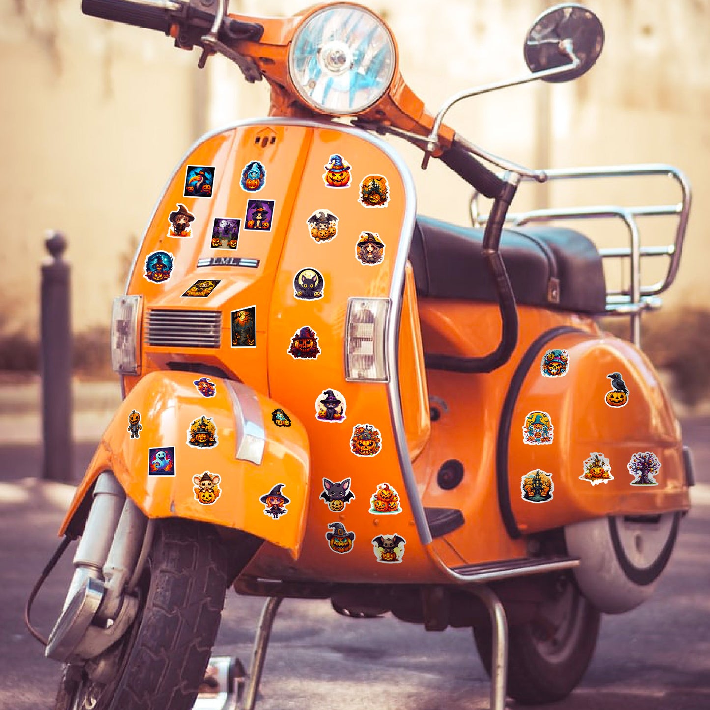 Halloween Stickers – 50pcs Pumpkin  Skull DIY Halloween Stickers