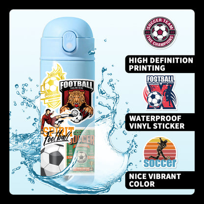 ⚽ 50PCS New Cartoon Football Stickers – Waterproof PVC Kawaii Collection 🏆✨ Kawaii Stickers