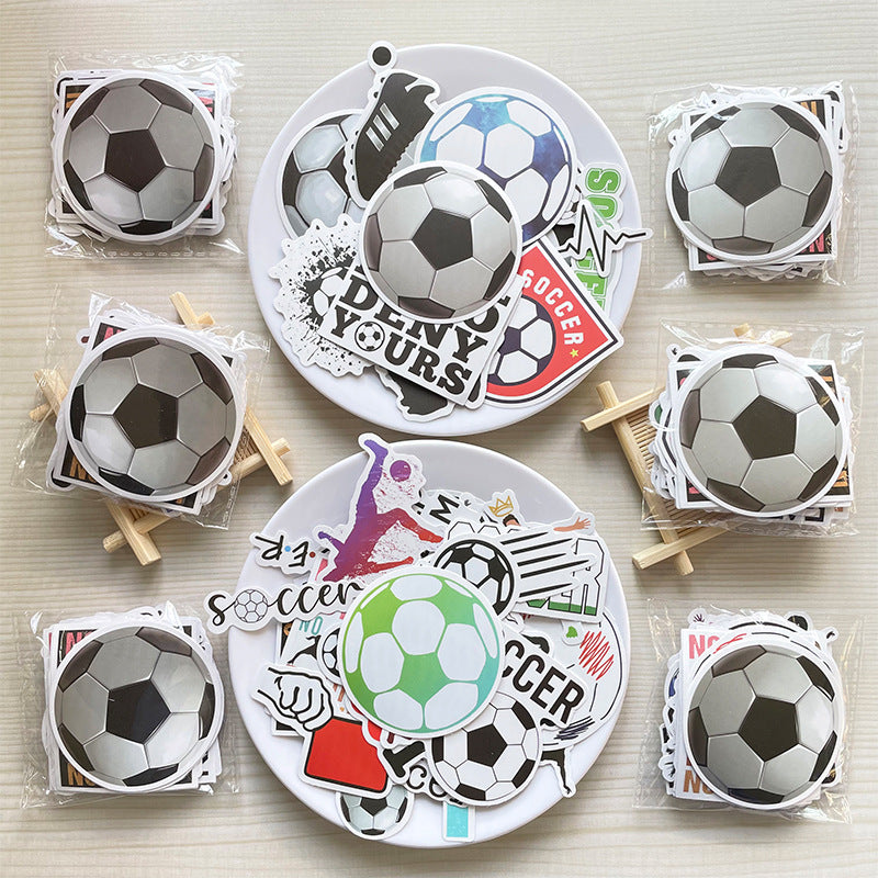 Football Stickers – 50PCS Cartoon Sports Graffiti – Waterproof PVC – Laptop, Water Bottle & Luggage Decor – Kawaii Stickers Kawaii Stickers